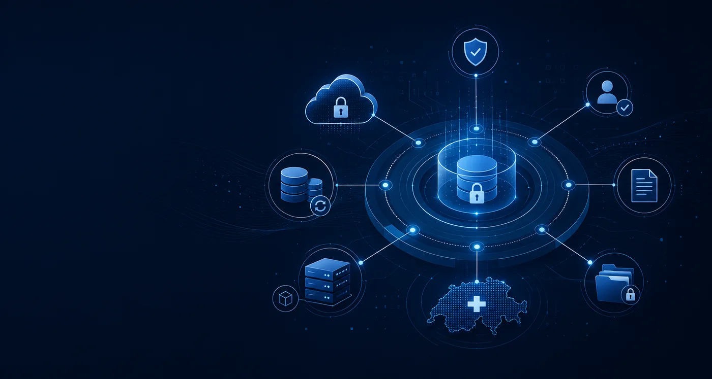 Sistema di sovranità digitale con dati protetti, accessi controllati, cloud, documenti e backup